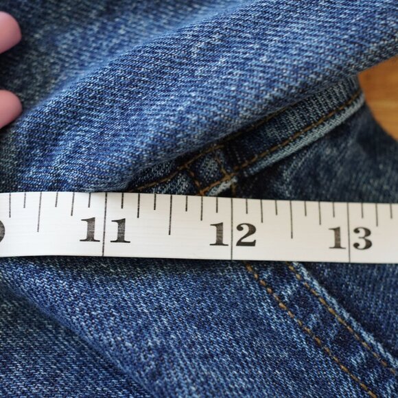 AGOLDE 27 High Rise Straight Leg Jeans Button Fly Vintage Wash Cuffed Hem - Picture 7 of 10
